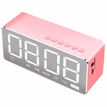 

Hot Portable Speaker Q9 Bluetooth 4.1 Speaker Wireless Stereo Music Soundbox with LED Time Display Clock Alarm Loudspeaker New