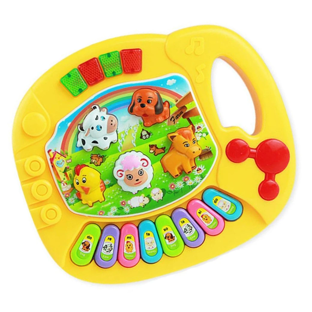 ABWE лучшие продажи 8-примечания развивающие клавиатура музыкальные инструменты/развитие знаний обучающая игрушка для детей(желтый