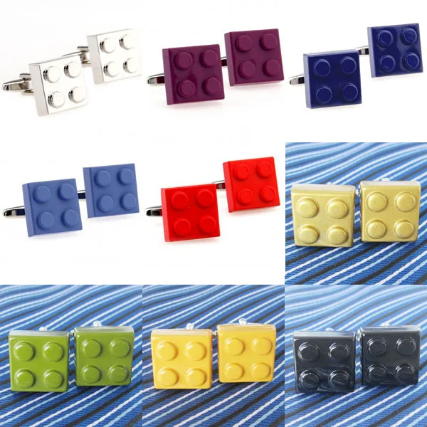 

Fashion Toy Block Building Cufflink Cuff Link 1 Pair Big Promotion