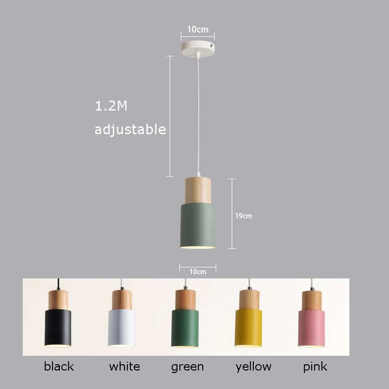 Nordic Suspension Wood Pendant Light Home Lighting Hanging Pendant Lamp LED E27 E26 110V 220V Restaurant Pendant Lights (12)