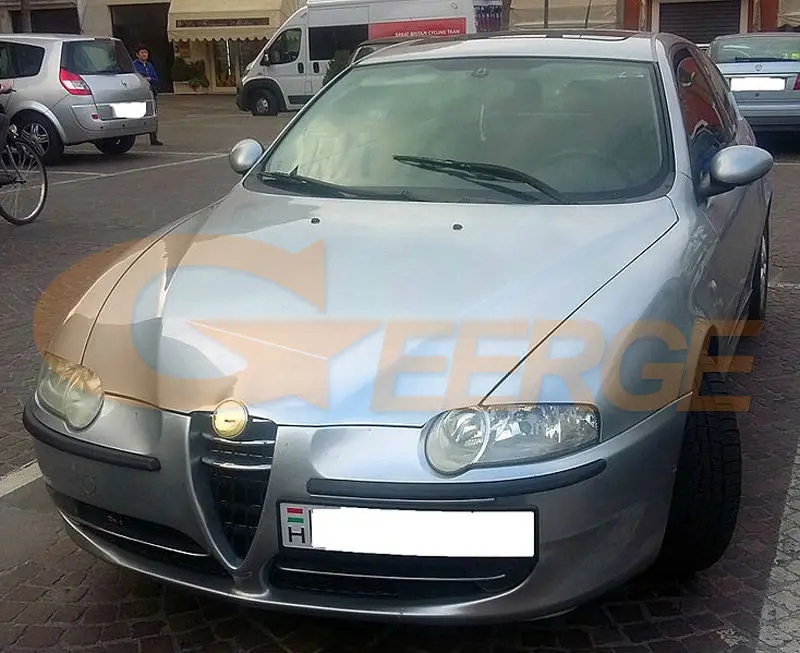 Для Alfa Romeo 147 2000 2001 2002 2003 2004 галогенная фара превосходная ультра яркая подсветка с холодным катодом(CCFL) Ангельские глазки комплект Halo Кольцо