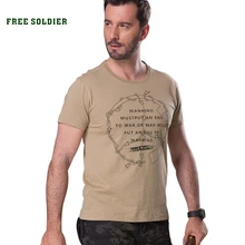 FREE SOLDIER outdoor sports camping hiking tactical round neck t shirt for men short sleeve in summer