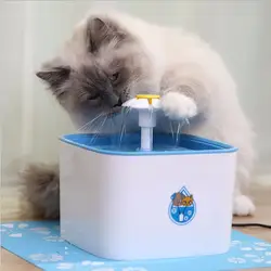 2.5L автоматический фонтан для кошек Электрический фонтан для собак поилка ПЭТ синий питьевой фонтан домашних животных Перро фонтан