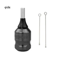 Новая высококачественная алюминиевая регулируемая татуировка с ЧПУ рукоятка для профессионального тату картридж игла 32 мм серый