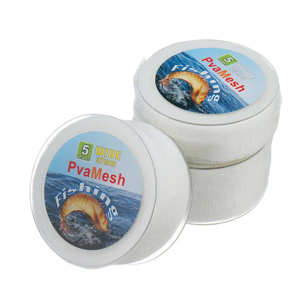 5M PVA 25//37//44mm Mesh Refill Carp Fishing Stocking Boilie Rig Bait Wrap Bag