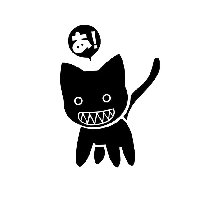 12 7cm 18 1cm Azumanga Daioh Chat Manga Anime Vinyle Dessin Anime Voiture Autocollant Noir Argent S3 5039 Aliexpress