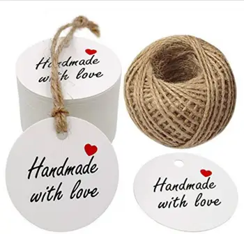 

100pcs Love holiday wedding baking handmade decoration DIY gift tag