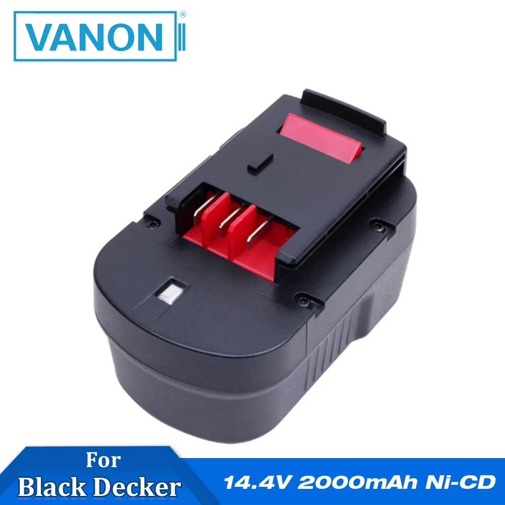 

VANON For Black Decker 14.4V 2000mAh Ni-CD Rechargeable Battery HPB14 2.0Ah FSB14 A144EX FS140BX A14 A14F B-8316