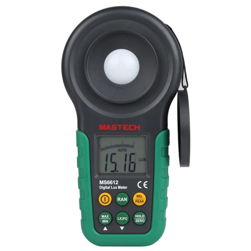 

MASTECH MS6612 Digital Lux Light Meter Test Photometer Instrument Luxmeter Illuminometer Lamps and LED Light Tester