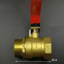 Женский на обоих концах для подключения внешних устройств к латунный шаровой клапан DN25 " BSP Температура 0-60C Давление 10 бар Порты и разъёмы Size18.8mm