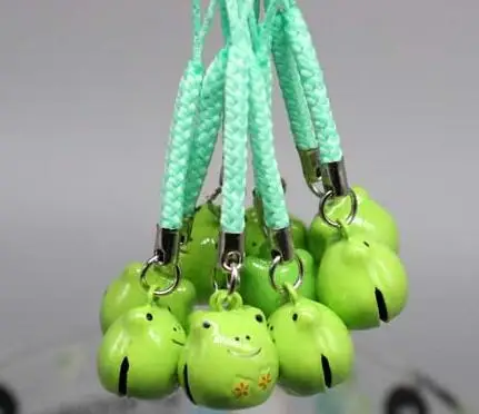 Новый Лот 10 шт милый мультфильм японское аниме зеленая лягушка 3D кулон сотовый