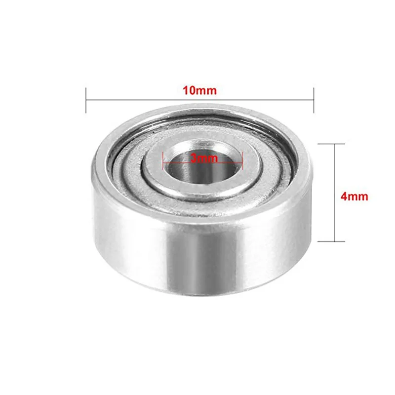 Aokin 10 шт. 623ZZ подшипник 3 мм x 10 мм x 4 мм двойной экранированный Миниатюрный глубокий шаровой подшипник для 3D принтеров