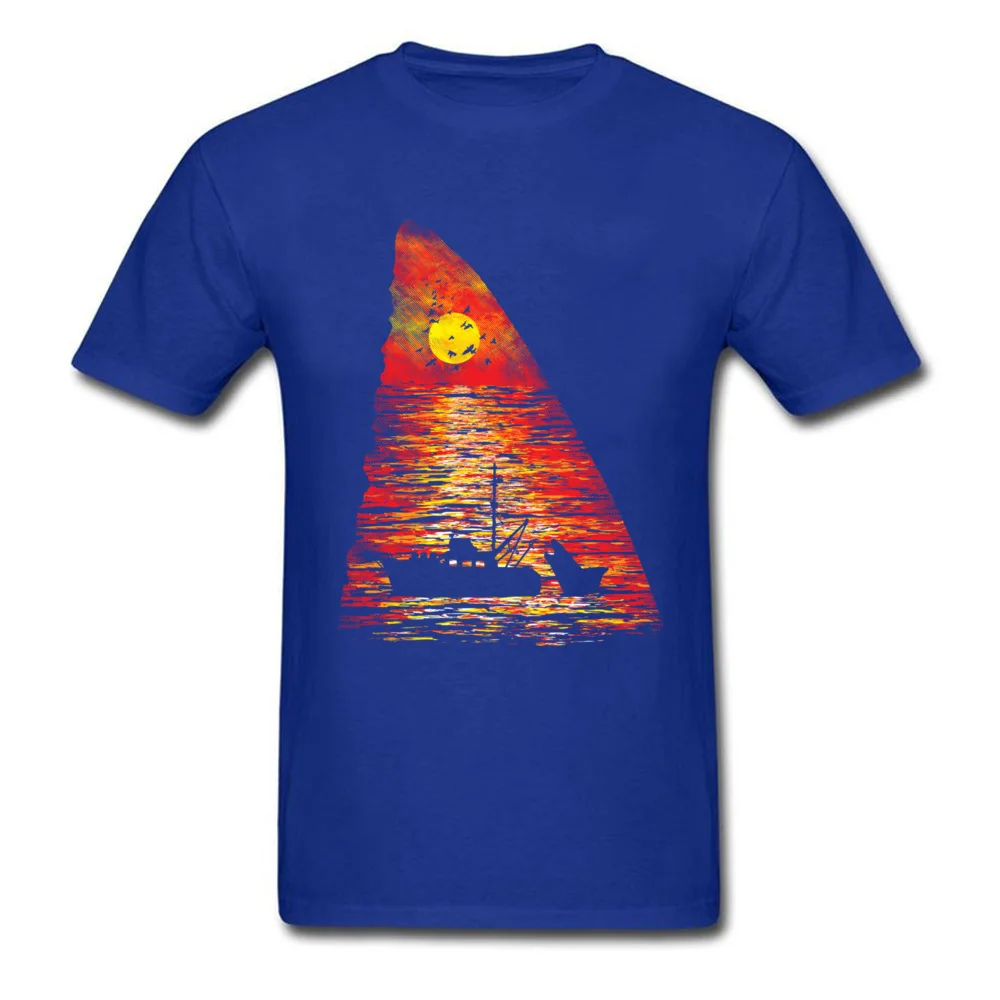 Ocean Predator All Cotton Tshirts for Men Short Sleeve Europe T Shirt New Arrival Summer Round Neck T Shirt Birthday Ocean Predator blue