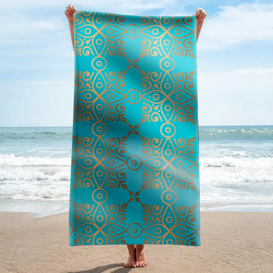 

GNORRIS Custom Sand Free Microfiber Bohemia rectangle Beach Towel Blanket - Quick Dry Super Water Absorbent Yoga mat