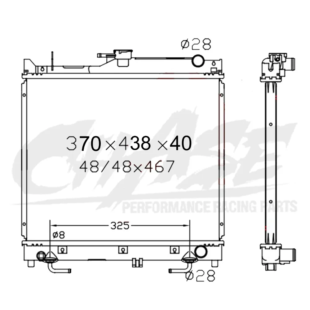 Алюминиевый радиатор для SUZUKI Jimny suurai SN413 G13B 1998 on AT/MT 40 мм OE:17700 80A11 / 17700 81A11|Радиаторы