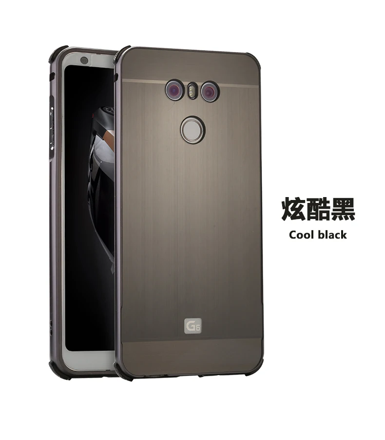 

Ultra Thin Case For LG G6 Case 5.7 inch Plating Metal Aluminum Bumper+PC Acrylic 2 in 1 Hybrid Case For LG G5 G 5 Hard Fundas