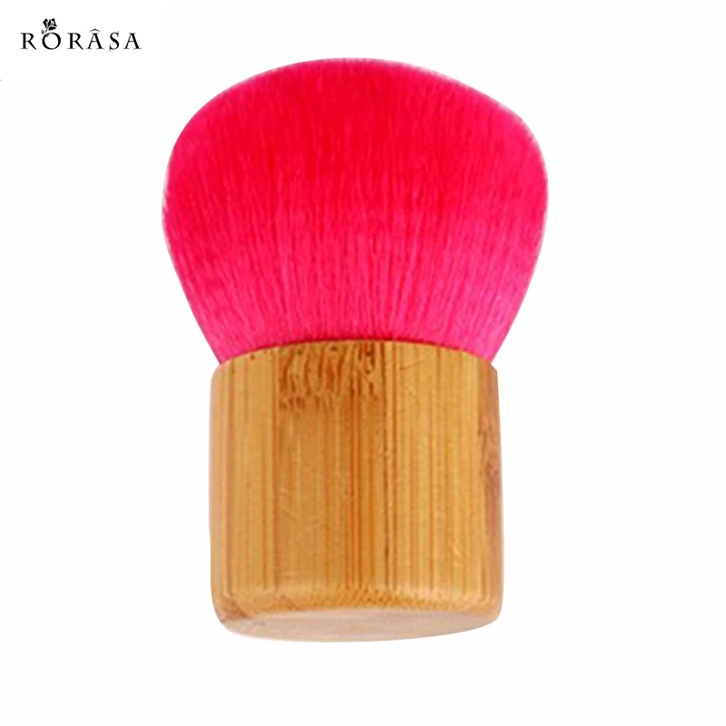 

1pc Professional Bamboo Handle Makeup Brush Red Hair Blending Cosmetic Kabuki Brush Foundation Blush Powder Brushes Make up Tool