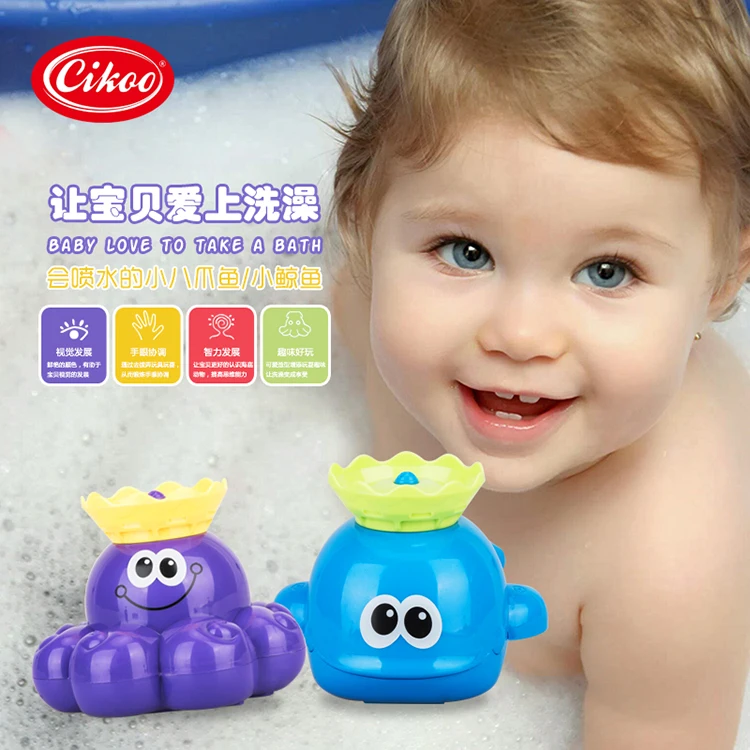Cikoo baby bathroom child bath toys water spray small whales