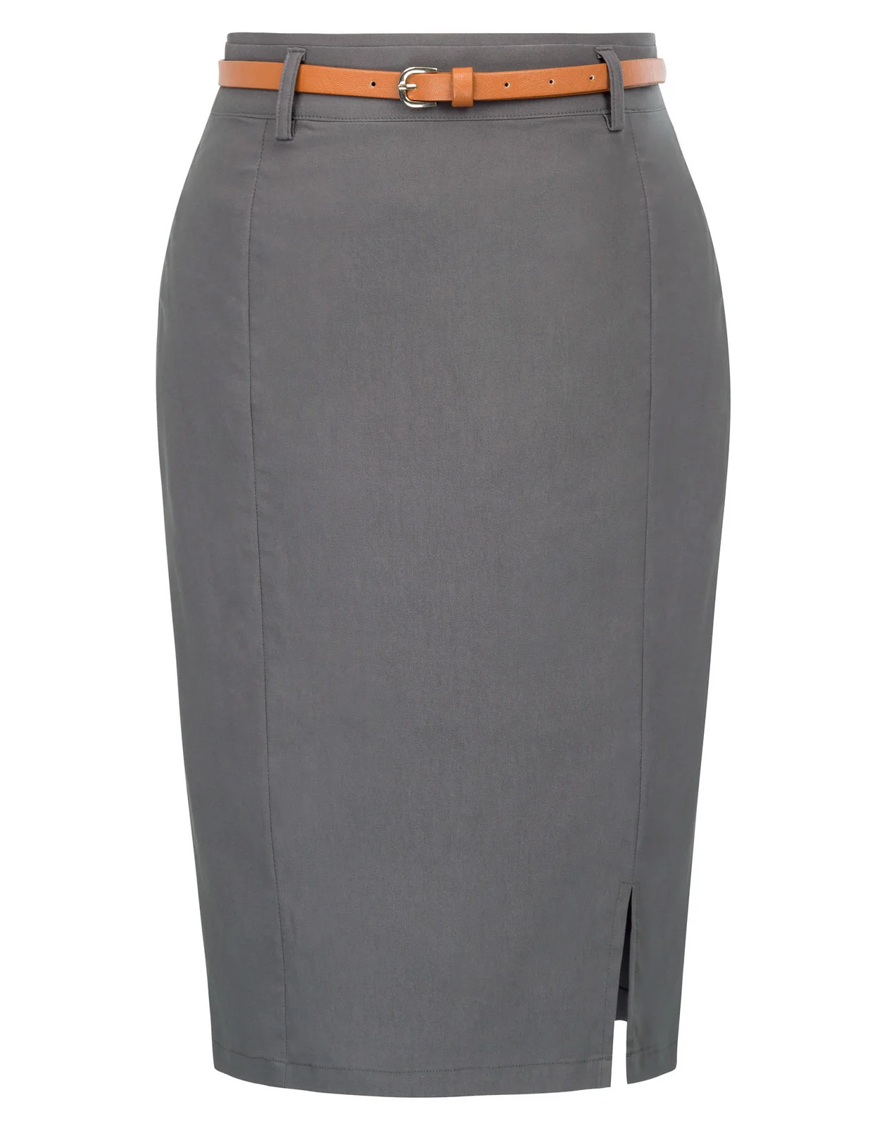 High Street, Женская замшевая разноцветная юбка-карандаш средней длины, женские осенние зимние базовые облегающие трубчатые юбки-карандаш - Цвет: Dark Grey