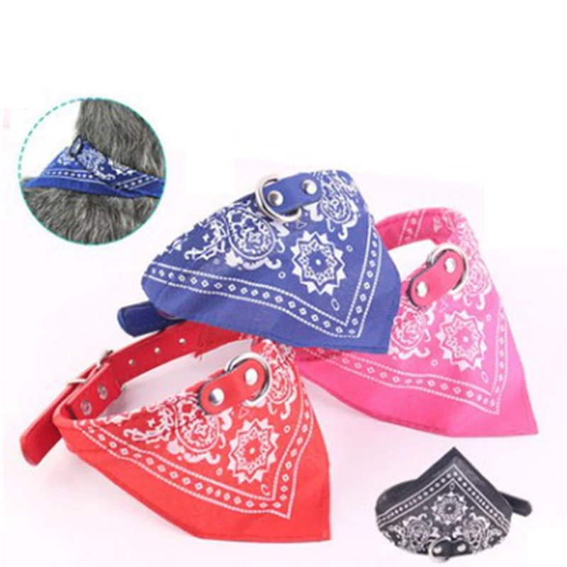 

Dog Collar Pet PU Towel 5 pcs Puppy Saliva Kerchief Multicolor Random Triangular Binder Scarf Bib Pet Supplies