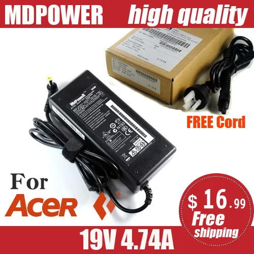 

MDPOWER For ACER Aspire E1-571 E1-571G laptop power supply power AC adapter charger cord 19V 4.74A