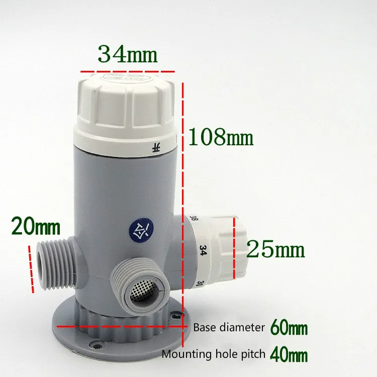 Thermostatic Mixing Valve Pipe Thermostat Valve Control the Mixing Water Temperature direct warm mix river system center intelligence water diversion organ temperature control mixing ball valve 25 mm thread 1 mpa