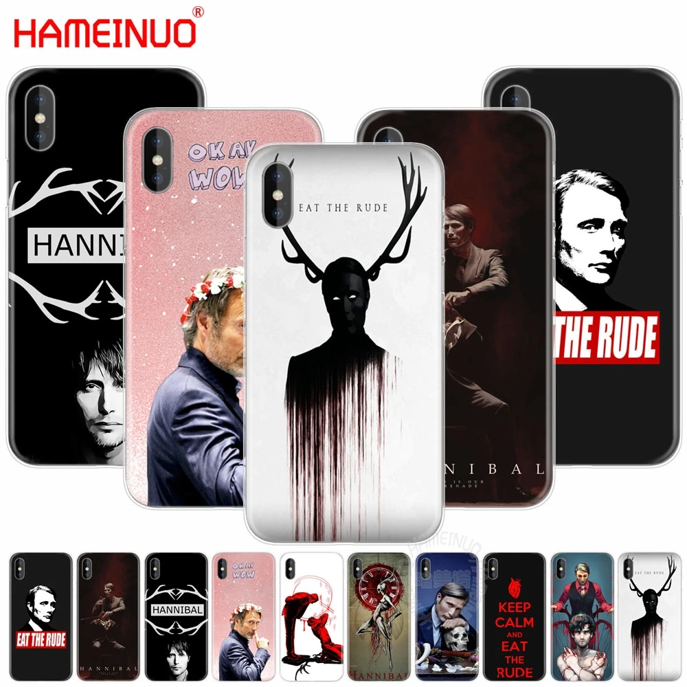 

HAMEINUO Hannibal eat the rude cell phone Cover case for iphone X 8 7 6 4 4s 5 5s SE 5c 6s plus