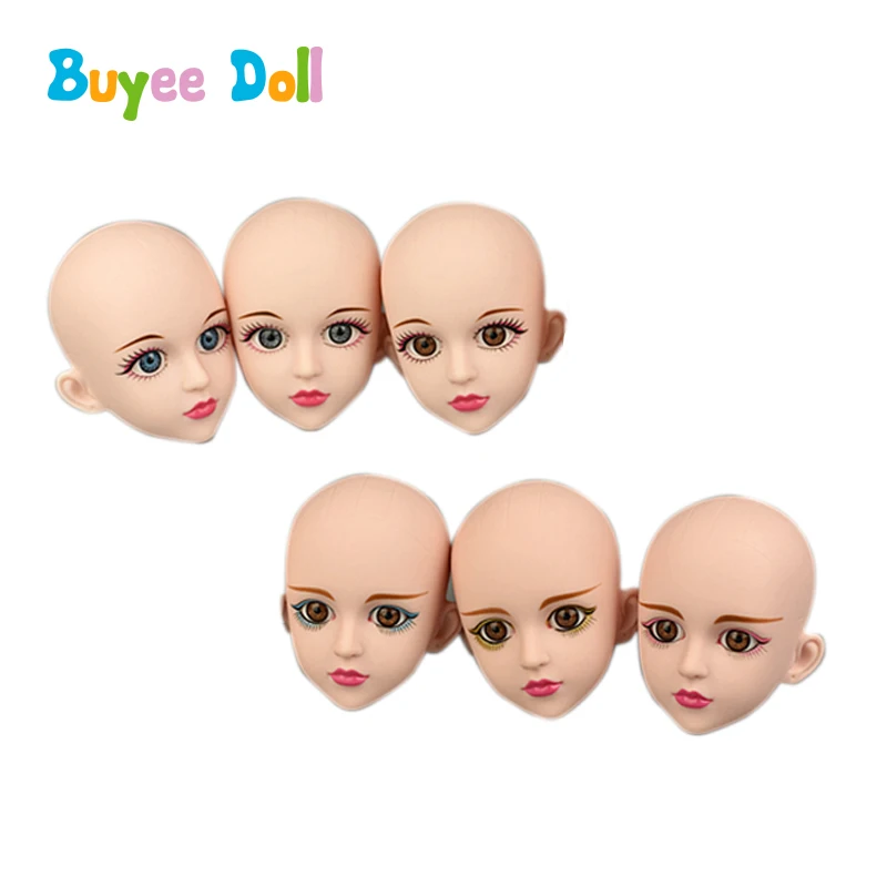 1 шт. 3D настоящие глаза пластиковая голова для макияжа 1/4 BJD DIY кукла аксессуары для тела без макияжа игрушка Косплей Кукла для девочек игрушки