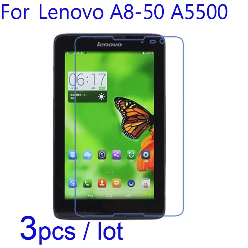 

3pcs/lot Soft Clear/Matte/Nano Anti-Explosion Protective Films for Lenovo A5500 A8-50 8.0inch Tablet Screen Protectors LCD Guard