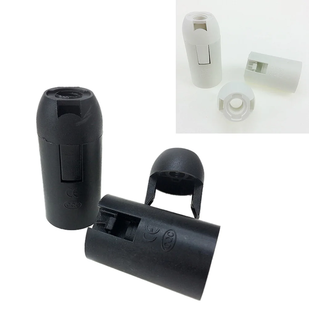 

1PCS E14 Plastic Socket Light Bulb Lamp Light Holder Available Small Screw White Black Color Electrical Socket