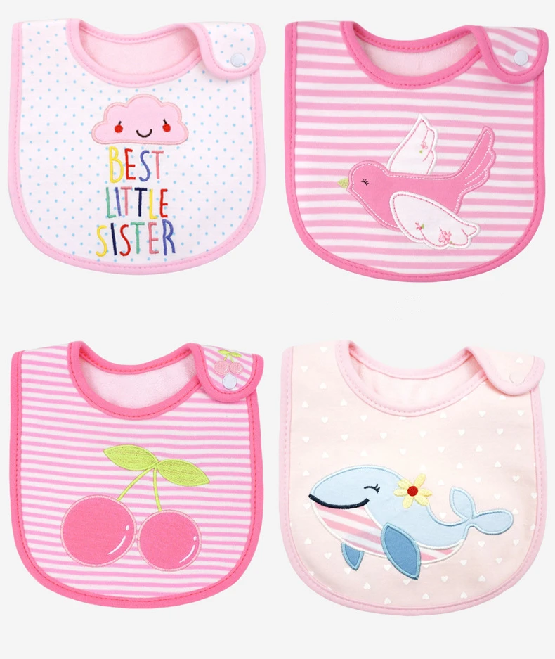 Cotton Bandana Bibs Baby Babador Feeding Smock Infant Burp Cloth Saliva Towel Baby Eating Accessory Soft Rabbit Style Baby Stuff