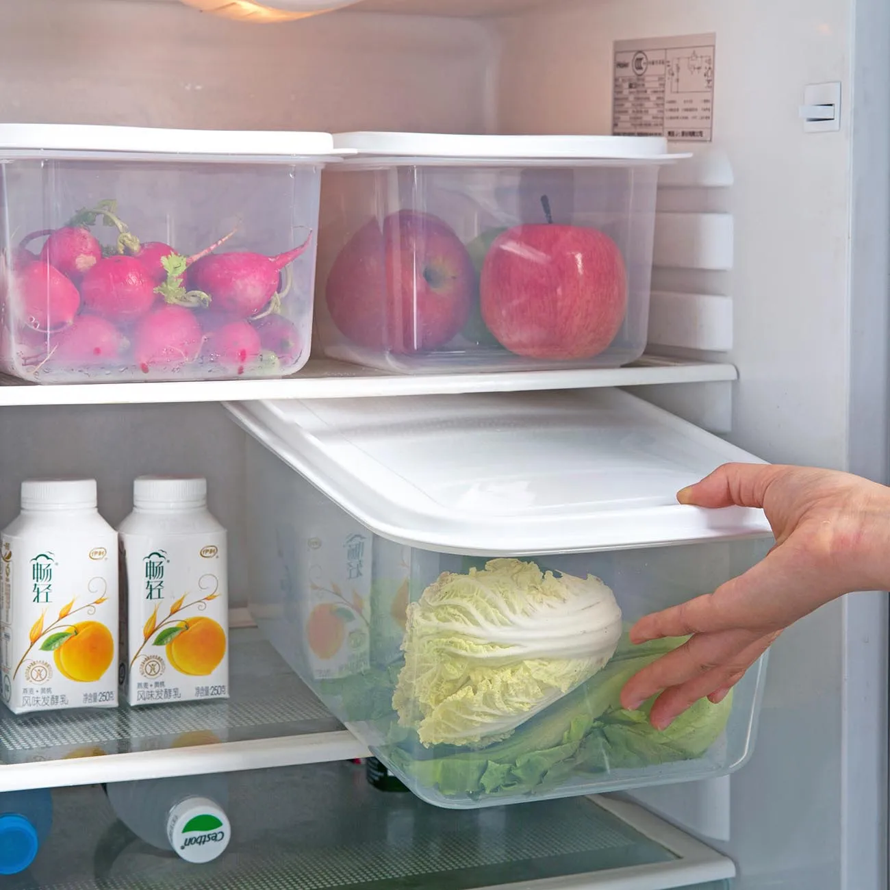

Transparent Large Fridge Food Storage Box Case Sealed Home Organizer Food Container Refrigerator Storage Boxes With Lid