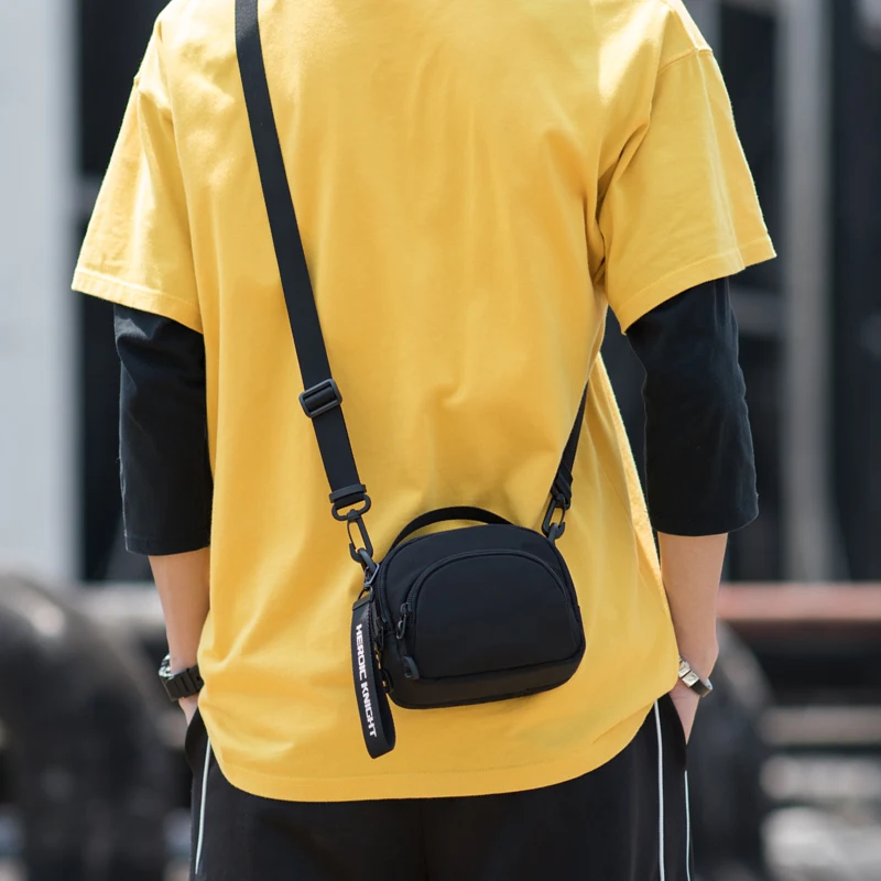 هونج كونج 2019 حقيبة كتف صغيرة حقيبة ساع الرجال السفر Crossbody حقيبة حقائب جديد أزياء المرأة الذكور الهاتف حزام نقود حافظة نقود