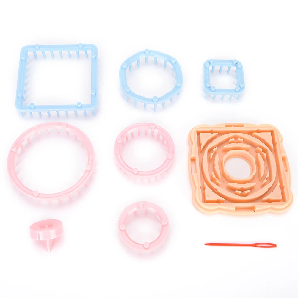 

9pcs Weaving Loom Knitting Loom Flower Daisy Knit Pattern Maker Wool Yarn Needle Loom Knitting Tools