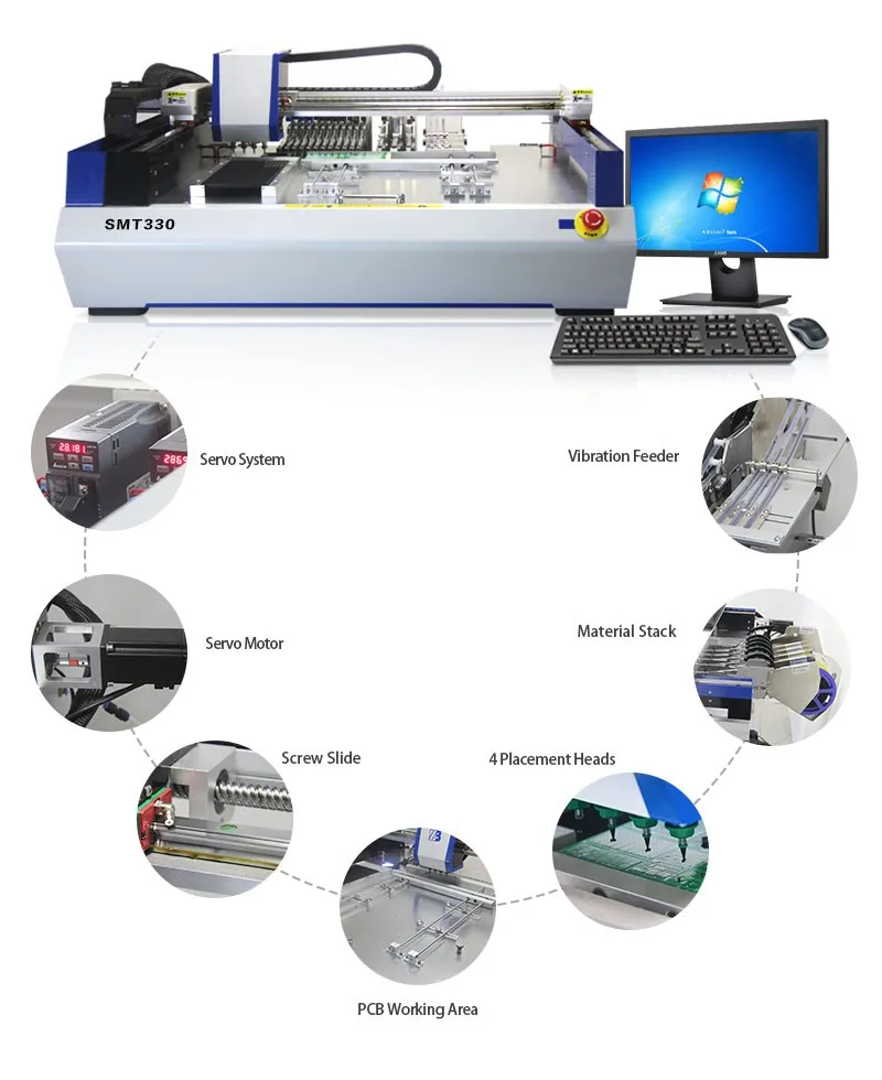 Smt330 с сервоприводом Двигатель монтажа оборудования Палочки и место машина для IC электронные Компоненты с BGA Ремонт станции