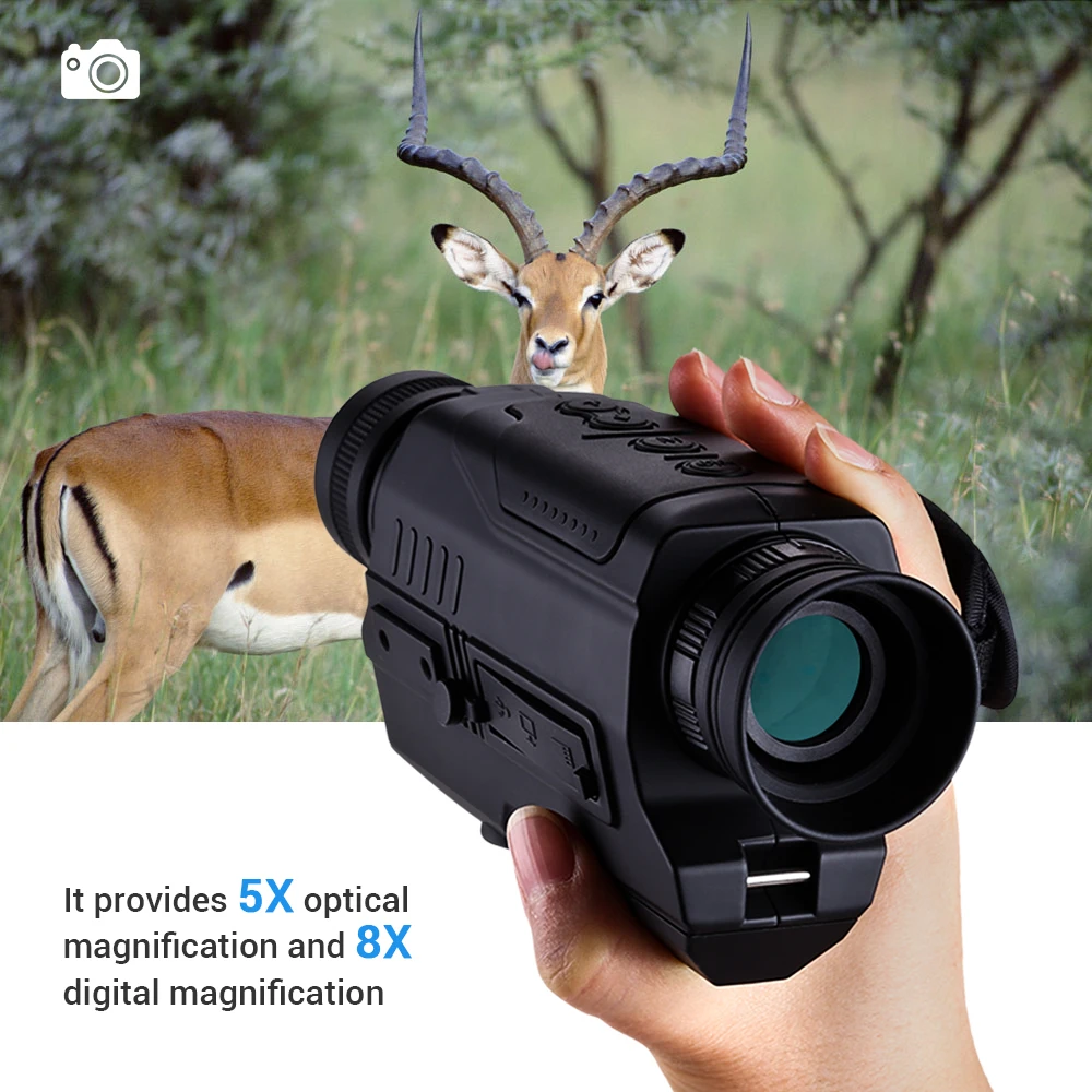 

BOBLOV PJ2 5x32 Digital Infrared Night Vision Goggle Monocular 200m Range Free 16GB DVR for Hunting Telescope Military Tactical