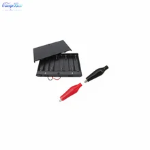 10Pcs 8xAA Battery Case Holder Socket Wire Junction Boxes With Wires Switch Cover Black Red Crocodile