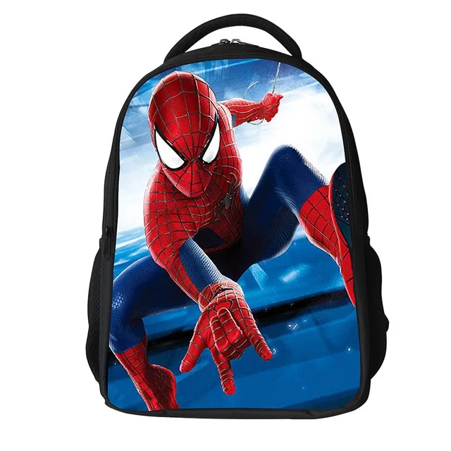 Students Super Hero Spider Man Polyester Shoulder Backpack Bag