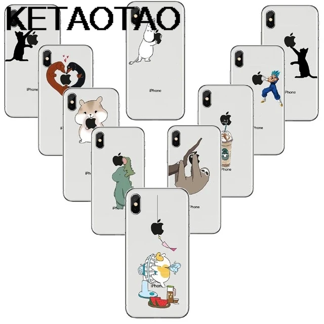 Чехол для телефона KETAOTAO с забавными котами и собаками iPhone 4S 5C 5S 6 s 7 8 SE Plus XR XS Max