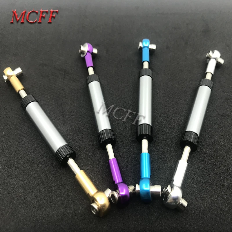 

RC Crawlar Car Part Metal Adjustable Steering Servo Link Rod For 1/10 Crawlar Car Traxxas TRX4 TRX-4 T4 SCX10 D90 90046 CC01