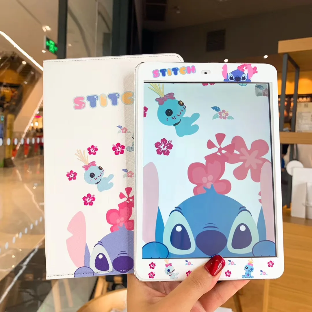 

Cartoon Stitch HD screen protection film&tablet PC Case for Apple iPad Air 1 2 5 6 New iPad 9.7 2017 2018 5th 6th