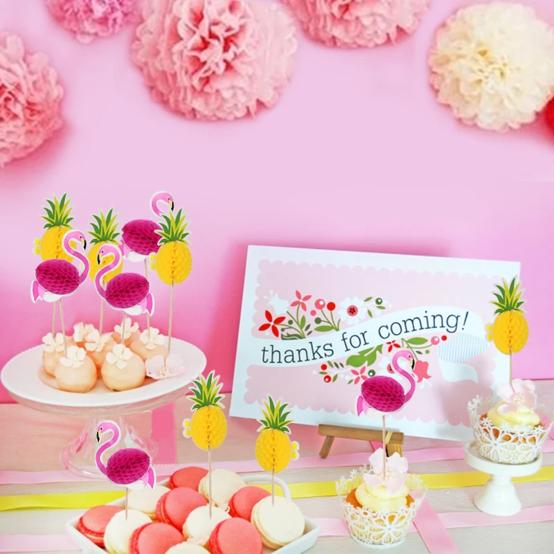 4 шт. Фламинго кекс Toppers DIY топперы для тортов Picks Pinapple Topper свадебное украшение день