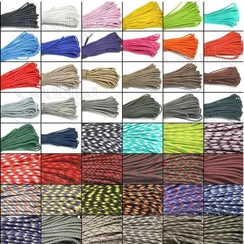 Paracord 550 Parachute Rope 7 Core Strand 100FT 50FT 20FT 10FT Buckle Bracelet 54 Color Pick Glow in the Dark Reflective #S0021