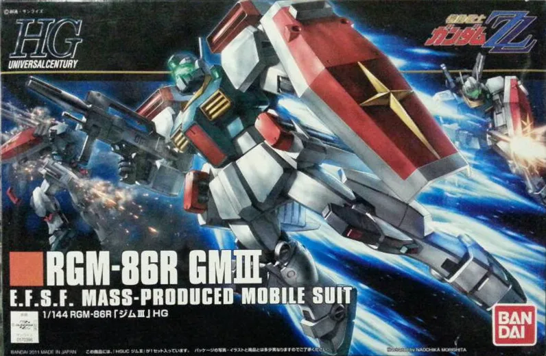 

1PCS Bandai 1/144 HGUC 126 RGM-86R GM-III G Gundam brinquedo Mobile Suit Assembly Model Kits Anime action figure Gunpla juguetes