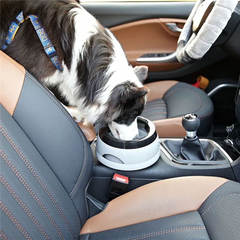

Pet Cat Dog Car Feeding Watering Bowl Prevent Splashing Animal Auto Drink Feeder Dog Outdoor Travel Supplies Drink Feeder