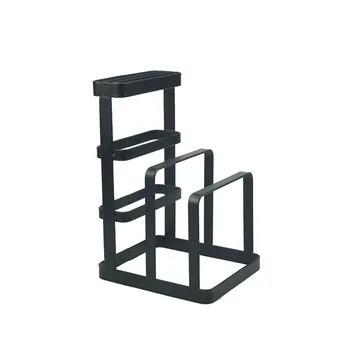 

Black White Metal Cutting Board Chopper Hoder Knife Block Drying Rack Stand Kitchen Storage Organizer