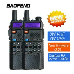 2 шт. Новый BAOFENG 8 Вт uv-8hx 3800 мАч Двухканальные рации Портативный переговорные pofung UV-5R ham Радио Двухдиапазонный портативный любительского