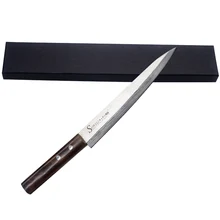 SOWELL Marke Küchenmesser 8 Zoll Sashimi Messer Muster Klinge Monzo griff 5Cr14mov Edelstahl Messer + Geschenkbox 2 Stücke Set