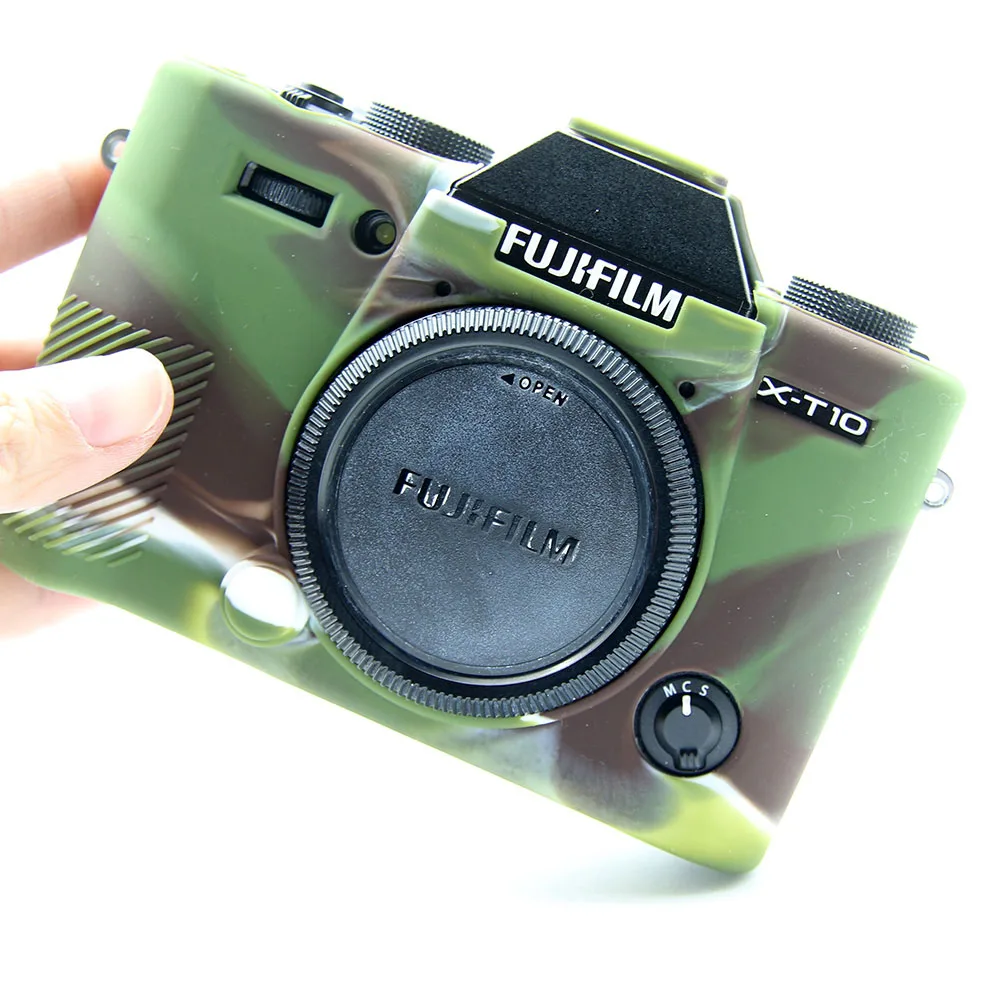 Приятный мягкий силиконовый резиновый защитный корпус для камеры, чехол для FUJI Fujifilm XT10 XT-10 XT20 XT-20, силиконовый чехол - Цвет: camouflage