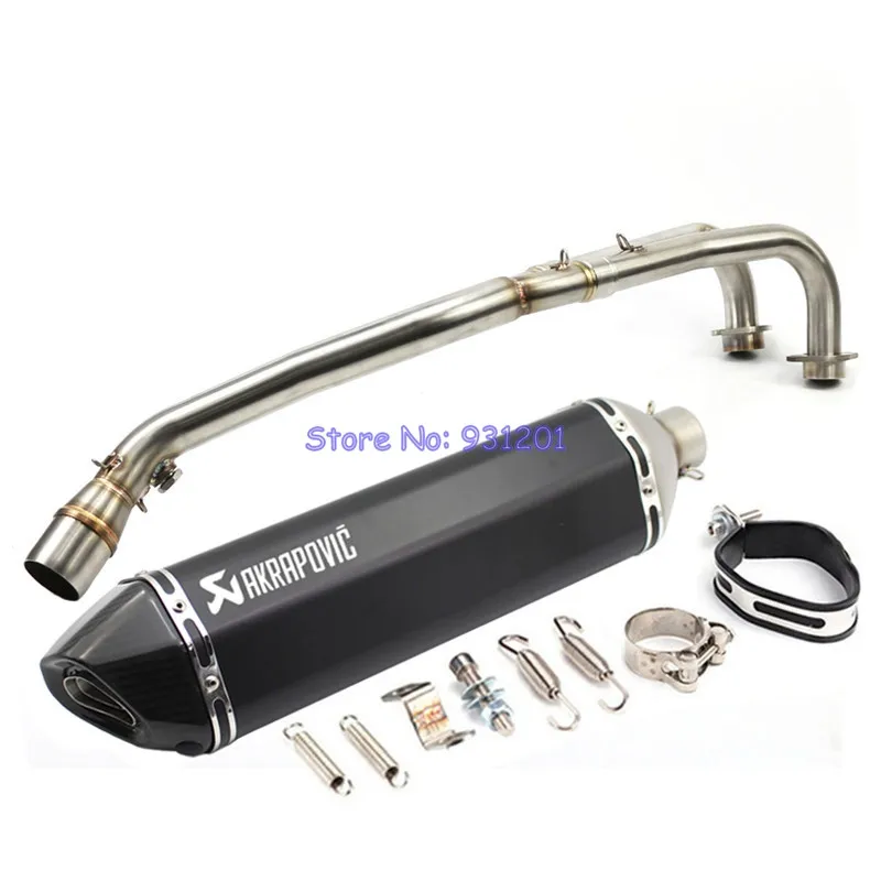 

Motorcycle for Yamaha TMAX 500 TMAX 530 Full Exhaust Pipe System Connect Link Pipe with Akrapovic Muffler Pipe (2008-2016 Year)